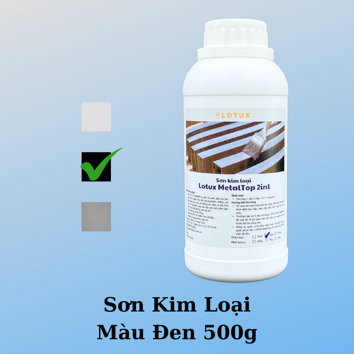 LOTUX Sơn Kim Loại Lotux Metal Top 2in1