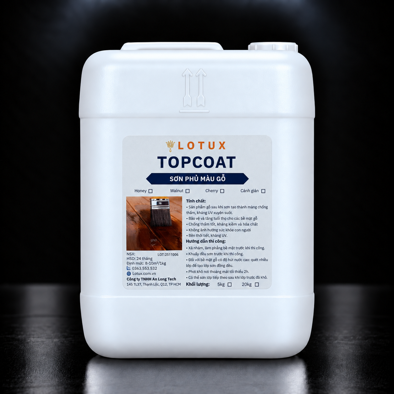 Sơn Phủ Màu Gỗ Lotux Topcoat Can 5kg - Can 20kg