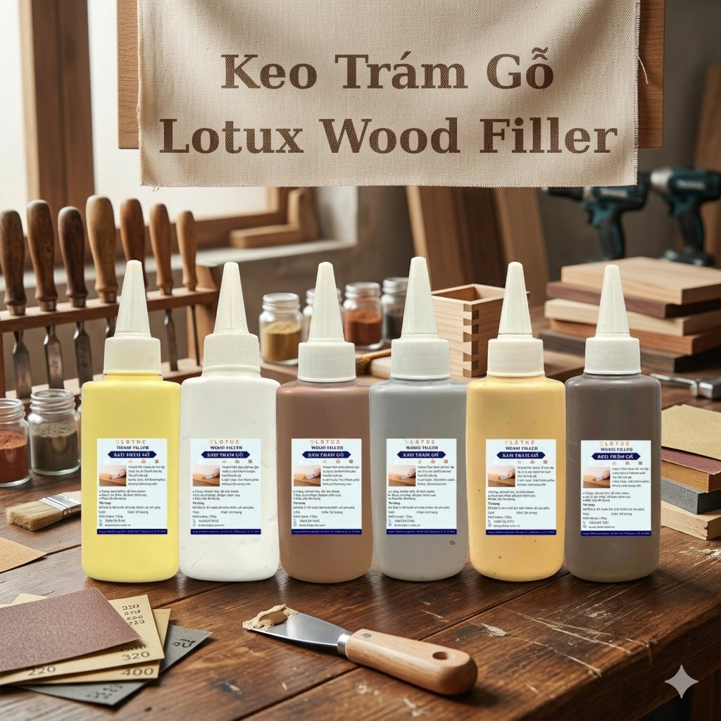 Hướng dẫn sử dụng Lotux Wood Filler để trám lỗ đinh và vết nứt gỗ