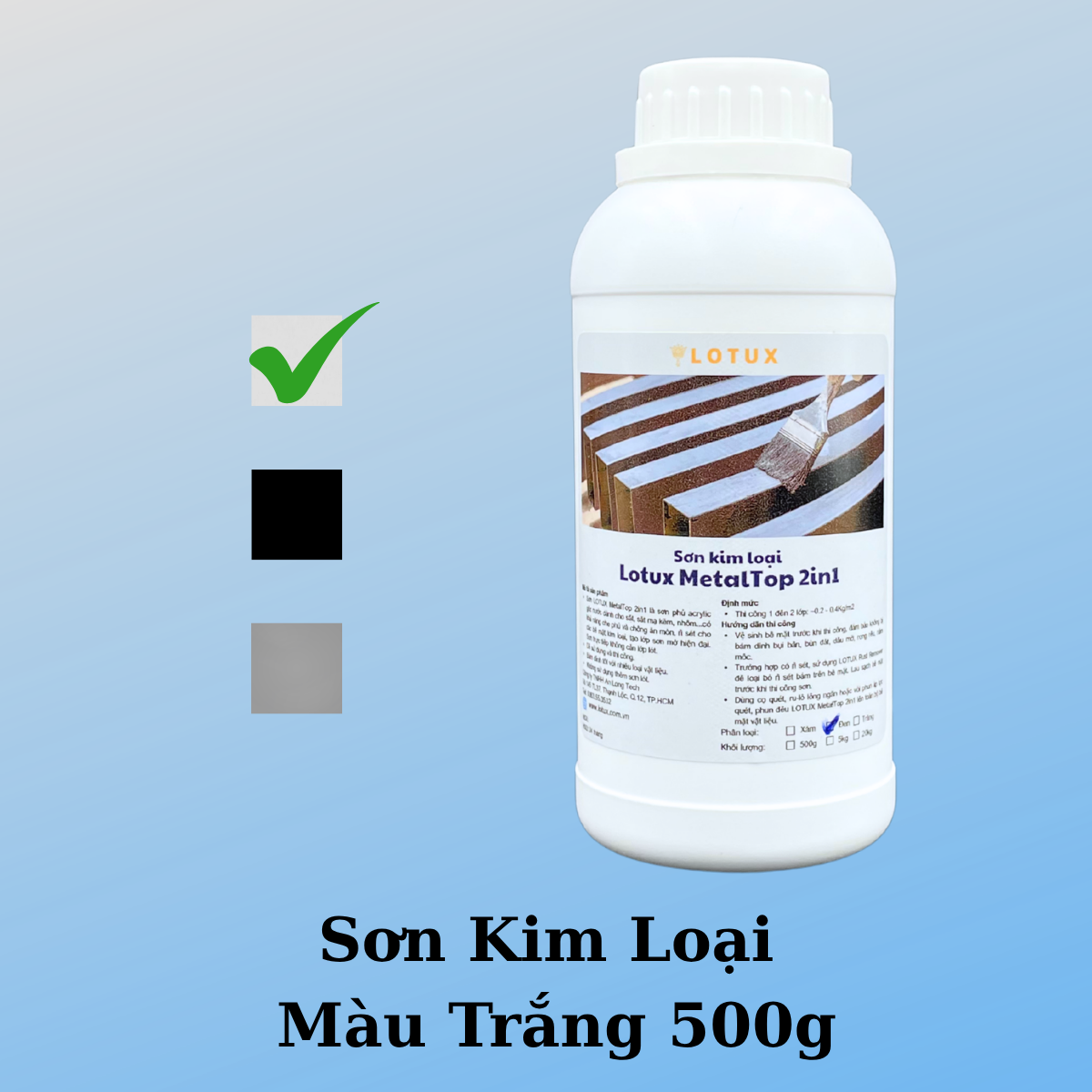 LOTUX Sơn Kim Loại Lotux Metal Top 2in1
