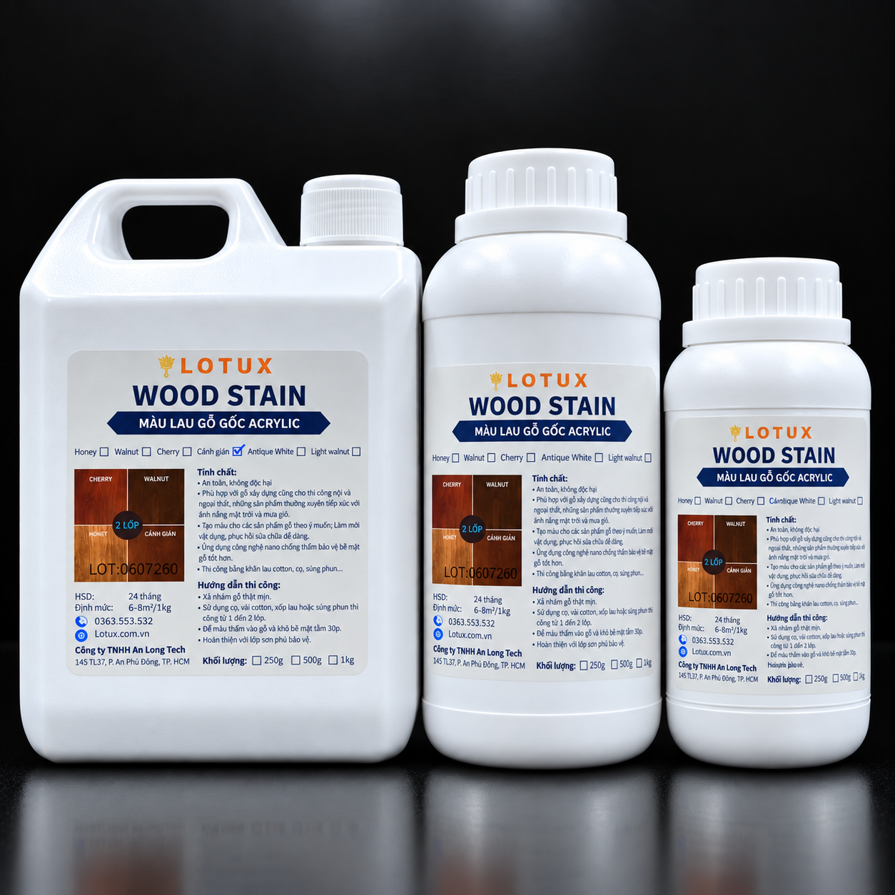 Màu lau gỗ gốc nước Lotux Wood Stain
