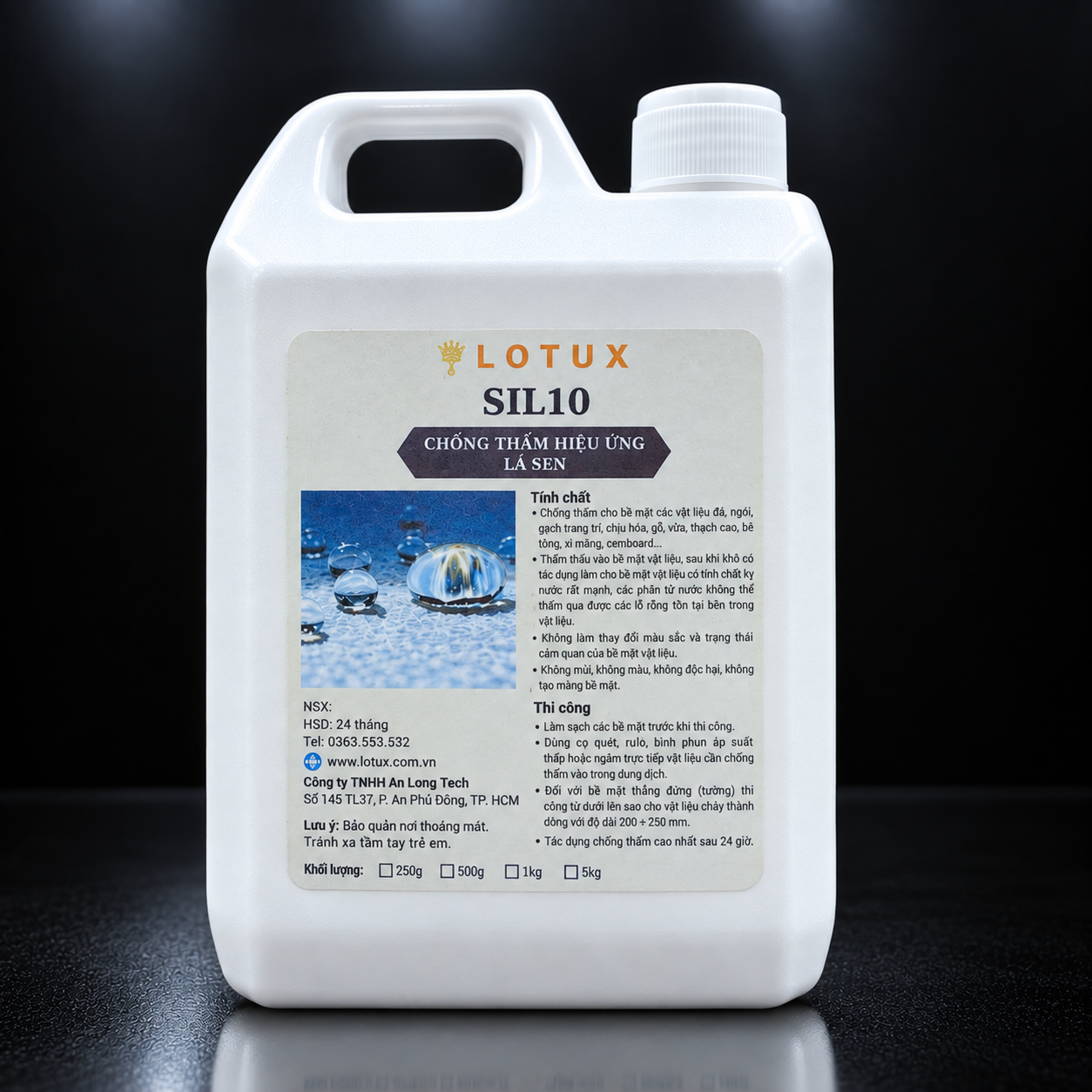 Chống Thấm Hiệu Ứng Lá Sen Trên Đa Vật Liệu Lotux SIL 10